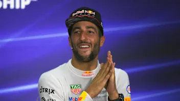 Daniel Ricciardo (AUS) Red Bull Racing in the Press Conference at Formula One World Championship,