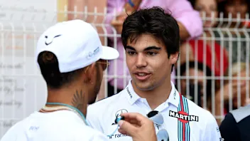 Lewis Hamilton (GBR) Mercedes AMG F1 and Lance Stroll (CDN) Williams at Formula One World