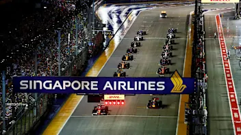 Grid before the start of the race at Formula One World Championship, Rd14, Singapore Grand Prix,