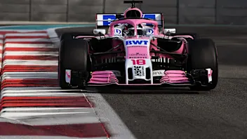 Lance Stroll, Racing Point Force India VJM11 at Formula One Testing, Day Two, Yas Marina Circuit,