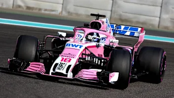 Lance Stroll, Racing Point Force India VJM11 at Formula One Testing, Day Two, Yas Marina Circuit,