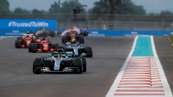Lewis Hamilton, Mercedes-AMG F1 W09 EQ Power+ leads at Formula One World Championship, Rd21, Abu