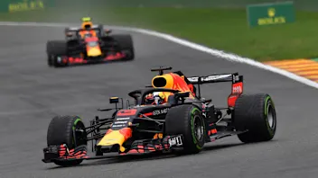 Daniel Ricciardo, Red Bull Racing RB14 and Max Verstappen, Red Bull Racing RB14 at Formula One