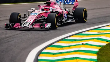 Esteban Ocon, Racing Point Force India VJM11 at Formula One World Championship, Rd20, Brazilian