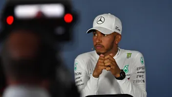 Lewis Hamilton (GBR) Mercedes-AMG F1 in the Press Conference at Formula One World Championship,