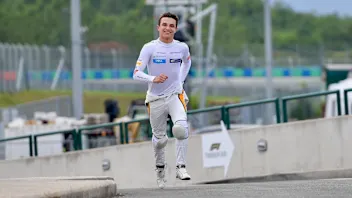Lando Norris (GBR) McLaren runs at Formula One Testing, Day Two, Hungaroring, Hungary, Wednesday 1