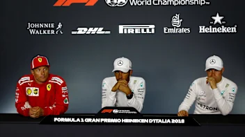 Kimi Raikkonen, Ferrari, Lewis Hamilton, Mercedes AMG F1 and Valtteri Bottas, Mercedes AMG F1 in