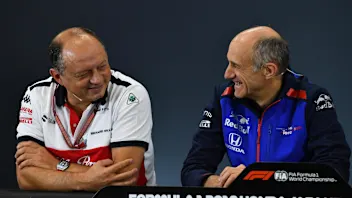 Frederic Vasseur, Alfa Romeo Sauber F1 Team, Team Principal and Franz Tost, Scuderia Toro Rosso