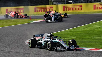 Lewis Hamilton, Mercedes-AMG F1 W09 EQ Power+ leads at Formula One World Championship, Rd17,