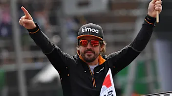 Fernando Alonso, McLaren on the drivers parade at Formula One World Championship, Rd19, Mexican