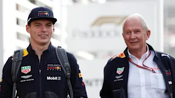 Max Verstappen, Red Bull Racing and Dr Helmut Marko, Red Bull Motorsport Consultant at Formula One