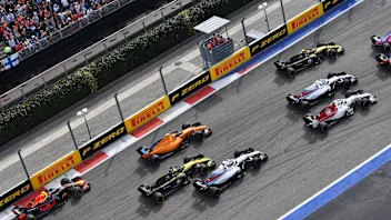 The start of the race at Formula One World Championship, Rd16, Russian Grand Prix, Race, Sochi