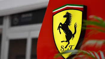 Ferrari logo at Formula One World Championship, Rd18, United States Grand Prix, Preparations,