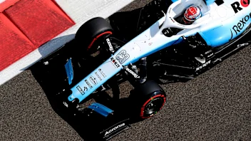 ABU DHABI, UNITED ARAB EMIRATES - NOVEMBER 29: George Russell of Great Britain driving the (63)