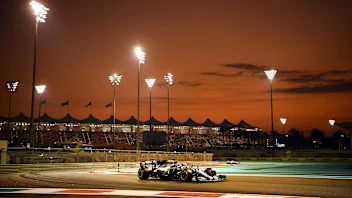 ABU DHABI, UNITED ARAB EMIRATES - NOVEMBER 30: Lewis Hamilton of Great Britain driving the (44)