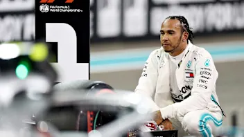 ABU DHABI, UNITED ARAB EMIRATES - NOVEMBER 30: Pole position qualifier Lewis Hamilton of Great