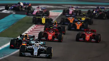 ABU DHABI, UNITED ARAB EMIRATES - DECEMBER 01: Lewis Hamilton of Great Britain driving the (44)