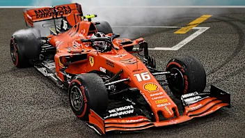 ABU DHABI, UNITED ARAB EMIRATES - DECEMBER 01: Third placed Charles Leclerc of Monaco driving the