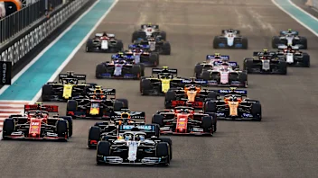 ABU DHABI, UNITED ARAB EMIRATES - DECEMBER 01: Lewis Hamilton of Great Britain driving the (44)