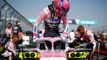 MELBOURNE GRAND PRIX CIRCUIT, AUSTRALIA - MARCH 17: Lance Stroll, Racing Point, arrives on the grid