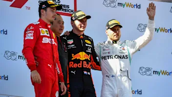 RED BULL RING, AUSTRIA - JUNE 30: Charles Leclerc, Ferrari, 2nd position, Toyoharu Tanabe, F1