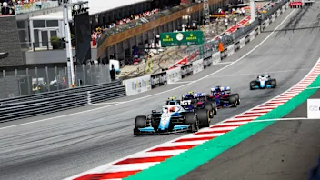 RED BULL RING, AUSTRIA - JUNE 30: Robert Kubica, Williams FW42, leads Alexander Albon, Toro Rosso