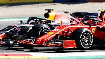 RED BULL RING, AUSTRIA - JUNE 30: Max Verstappen, Red Bull Racing RB15, collides with Charles