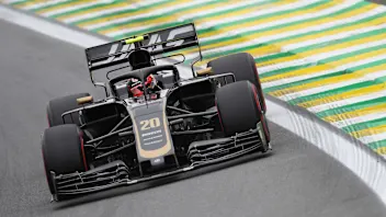 SAO PAULO, BRAZIL - NOVEMBER 15: Kevin Magnussen of Denmark driving the (20) Haas F1 Team VF-19