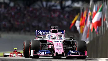 SAO PAULO, BRAZIL - NOVEMBER 16: Sergio Perez of Mexico driving the (11) Racing Point RP19 Mercedes