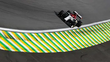 SAO PAULO, BRAZIL - NOVEMBER 17: Kimi Raikkonen of Finland driving the (7) Alfa Romeo Racing C38