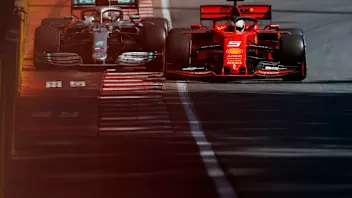 CIRCUIT GILLES-VILLENEUVE, CANADA - JUNE 09: Sebastian Vettel, Ferrari SF90 and Lewis Hamilton,