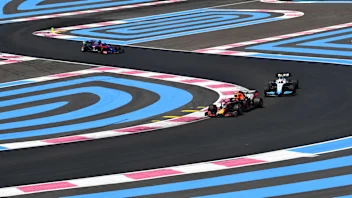 CIRCUIT PAUL RICARD, FRANCE - JUNE 22: Pierre Gasly, Red Bull Racing RB15, leads Robert Kubica,