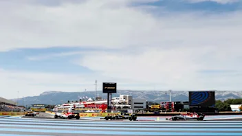 CIRCUIT PAUL RICARD, FRANCE - JUNE 23: Antonio Giovinazzi, Alfa Romeo Racing C38, leads Daniel