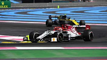 CIRCUIT PAUL RICARD, FRANCE - JUNE 23: Kimi Raikkonen, Alfa Romeo Racing C38, leads Nico