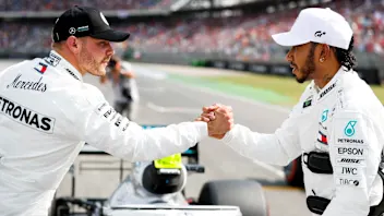 HOCKENHEIMRING, GERMANY - JULY 27: Valtteri Bottas, Mercedes AMG W10 and Pole Sitter Lewis