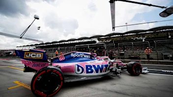 HUNGARORING, HUNGARY - AUGUST 03: Lance Stroll, Racing Point RP19 during the Hungarian GP at