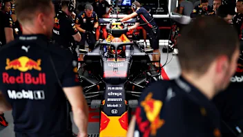 SUZUKA, JAPAN - OCTOBER 11: Alexander Albon of Thailand and Red Bull Racing prepares to drive in