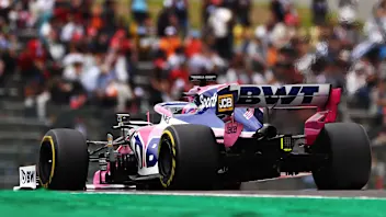 SUZUKA, JAPAN - OCTOBER 11: Sergio Perez of Mexico driving the (11) Racing Point RP19 Mercedes on