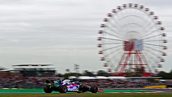 SUZUKA, JAPAN - OCTOBER 11: Pierre Gasly of France driving the (10) Scuderia Toro Rosso STR14 Honda