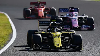 SUZUKA, JAPAN - OCTOBER 13: Nico Hulkenberg of Germany driving the (27) Renault Sport Formula One