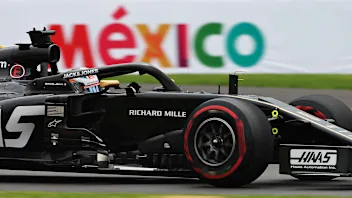 MEXICO CITY, MEXICO - OCTOBER 25: Romain Grosjean of France driving the (8) Haas F1 Team VF-19