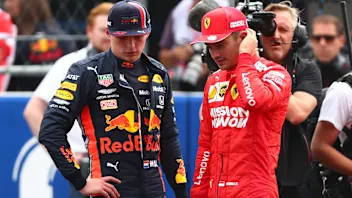 MEXICO CITY, MEXICO - OCTOBER 26: Pole position qualifier Max Verstappen of Netherlands and Red