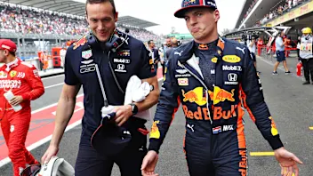 MEXICO CITY, MEXICO - OCTOBER 26: Pole position qualifier Max Verstappen of Netherlands and Red