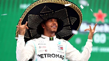 MEXICO CITY, MEXICO - OCTOBER 27: Race winner Lewis Hamilton of Great Britain and Mercedes GP