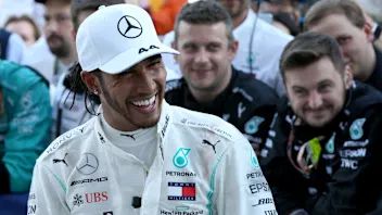 SOCHI, RUSSIA - SEPTEMBER 29: Race winner Lewis Hamilton of Great Britain and Mercedes GP