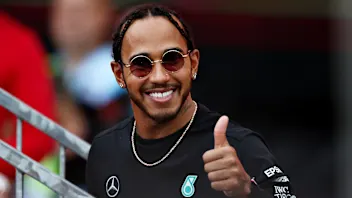 SOCHI, RUSSIA - SEPTEMBER 26: Lewis Hamilton of Great Britain and Mercedes GP gives a thumbs up on