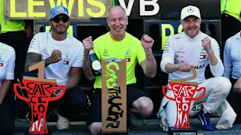 CIRCUIT DE BARCELONA-CATALUNYA, SPAIN - MAY 12: Lewis Hamilton, Mercedes AMG F1, 1st position,