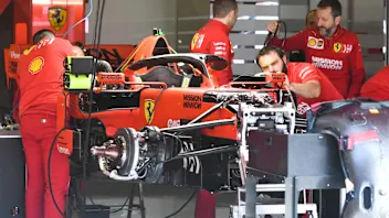 CIRCUIT DE BARCELONA-CATALUNYA, SPAIN - MAY 09: Ferrari SF90 front of car during the Spanish GP at