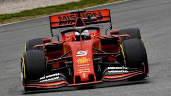 CIRCUIT DE BARCELONA-CATALUNYA, SPAIN - FEBRUARY 20: Sebastian Vettel, Ferrari SF90 during the