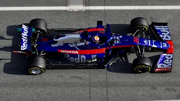 CIRCUIT DE BARCELONA-CATALUNYA, SPAIN - FEBRUARY 19: Alex Albon, Scuderia Toro Rosso STR14 during
